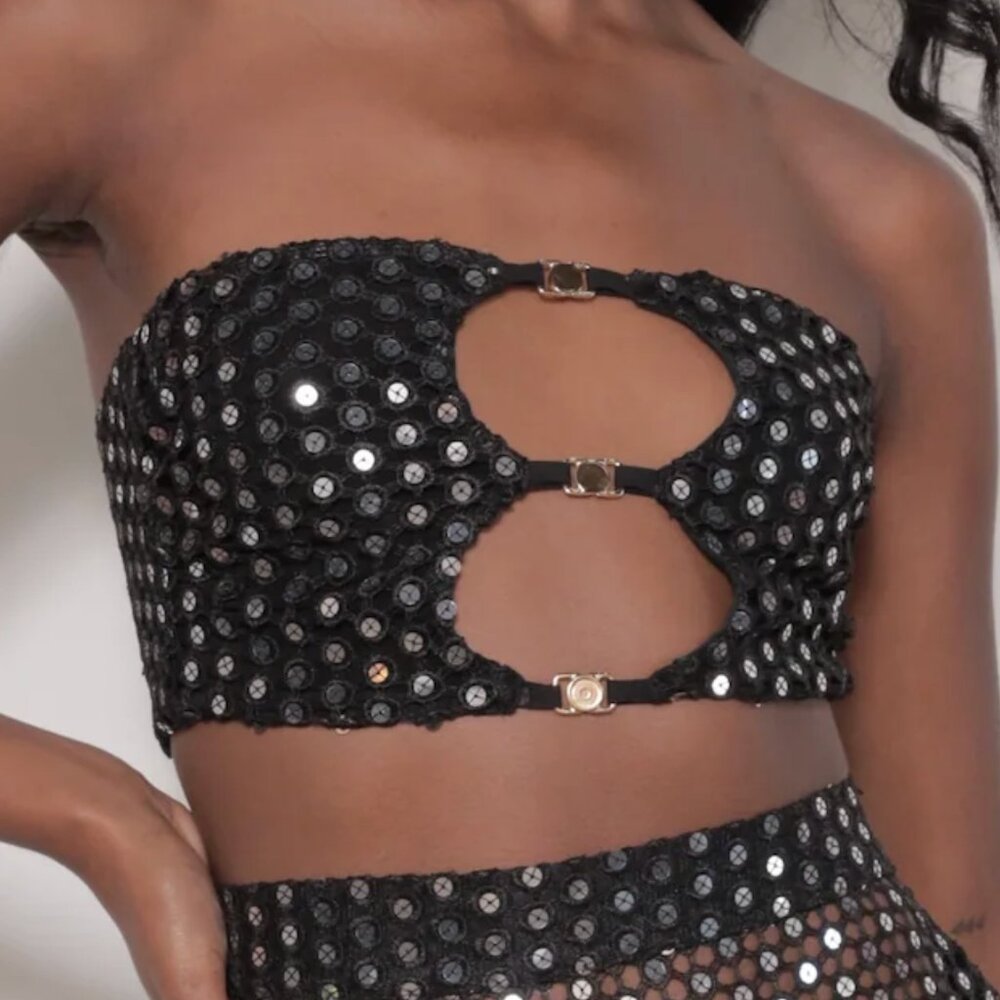 Quinn Crop Top in Mirror